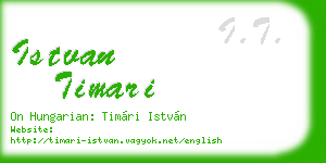 istvan timari business card
